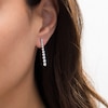 Thumbnail Image 2 of 0.95 CT. T.W. Journey Diamond Drop Earrings in 10K White Gold