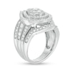 Thumbnail Image 3 of 1.23 CT. T.W. Composite Pear Diamond Frame Multi-Row Vintage-Style Bridal Set in 10K White Gold