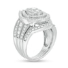 Thumbnail Image 2 of 1.23 CT. T.W. Composite Pear Diamond Frame Multi-Row Vintage-Style Bridal Set in 10K White Gold