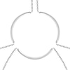 Thumbnail Image 1 of Vera Wang Love Collection Curved Bar Wedding Party Gifts Necklace in Sterling Silver