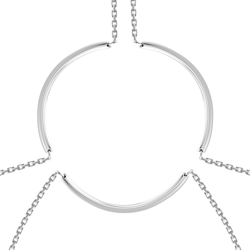 Main Image 1 of Vera Wang Love Collection Curved Bar Wedding Party Gifts Necklace in Sterling Silver