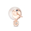 Thumbnail Image 3 of Vera Wang Love Collection Pearl and White Topaz Wedding Party Gifts Earrings in 14K Rose Gold Vermail