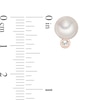 Thumbnail Image 4 of Vera Wang Love Collection Pearl and White Topaz Wedding Party Gifts Earrings in 14K Rose Gold Vermail