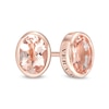 Thumbnail Image 0 of Vera Wang Love Collection Oval Morganite Wedding Party Gifts Stud Earrings in 14K Rose Gold Vermeil