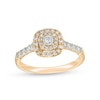 Thumbnail Image 0 of 0.25 CT. T.W. Diamond Double Cushion Frame Engagement Ring in 10K Gold