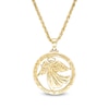 Thumbnail Image 0 of Exclusive Etched Guardian "ANGEL OF HOPE" and Hearts Open Circle with Angel Pendant in 10K Gold