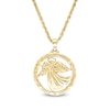 Thumbnail Image 1 of Exclusive Etched Guardian "ANGEL OF HOPE" and Hearts Open Circle with Angel Pendant in 10K Gold