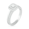 Thumbnail Image 1 of 0.37 CT. T.W. Princess-Cut Diamond Double Cushion Frame Bridal Set in 10K White Gold