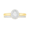 Thumbnail Image 3 of 0.37 CT. T.W. Oval Diamond Double Frame Bridal Set in 10K Gold