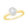 Thumbnail Image 3 of 0.37 CT. T.W. Oval Diamond Double Frame Bridal Set in 10K Gold