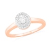 Thumbnail Image 3 of 0.37 CT. T.W. Oval Diamond Double Frame Bridal Set in 10K Rose Gold