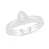Thumbnail Image 1 of 0.23 CT. T.W. Marquise Diamond Frame Bridal Set in 10K White Gold