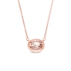 Thumbnail Image 1 of Vera Wang Love Collection Wedding Party Gifts Sideways Morganite Necklace in 14K Rose Gold Vermeil