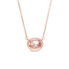 Thumbnail Image 0 of Vera Wang Love Collection Wedding Party Gifts Sideways Morganite Necklace in 14K Rose Gold Vermeil