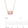 Thumbnail Image 4 of Vera Wang Love Collection Wedding Party Gifts Sideways Morganite Necklace in 14K Rose Gold Vermeil