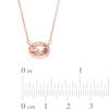 Thumbnail Image 3 of Vera Wang Love Collection Wedding Party Gifts Sideways Morganite Necklace in 14K Rose Gold Vermeil