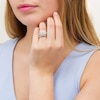 Thumbnail Image 2 of 1.29 CT. T.W. Composite Cushion Diamond Frame Multi-Row Vintage-Style Bridal Set in 10K Rose Gold
