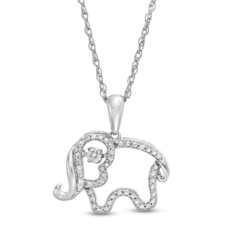 Unstoppable Love™ Diamond Accent Elephant Pendant in Sterling Silver
