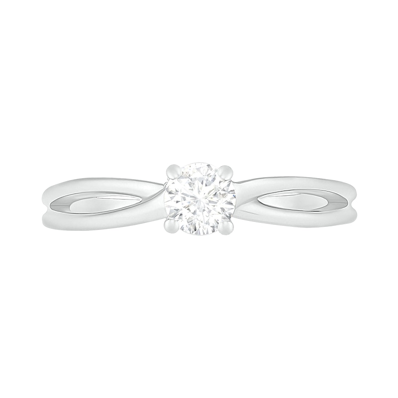 0.40 CT. T.W. Diamond Solitaire Split Shank Engagement Ring in 10K White Gold (J/I3)