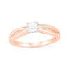 Thumbnail Image 0 of 0.39 CT. T.W. Princess-Cut Diamond Solitaire Split Shank Engagement Ring in 10K Rose Gold (J/I3)
