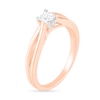 Thumbnail Image 1 of 0.39 CT. T.W. Princess-Cut Diamond Solitaire Split Shank Engagement Ring in 10K Rose Gold (J/I3)