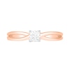 Thumbnail Image 2 of 0.39 CT. T.W. Princess-Cut Diamond Solitaire Split Shank Engagement Ring in 10K Rose Gold (J/I3)