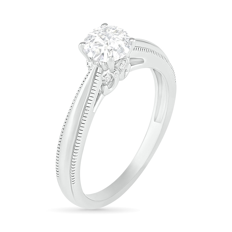 0.62 CT. T.W. Diamond Solitaire Vintage-Style Engagement Ring in 14K White Gold (I/I2)