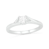 Thumbnail Image 0 of 0.37 CT. T.W. Princess-Cut Diamond Solitaire Split Shank Engagement Ring in 10K White Gold (J/I3)