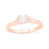Thumbnail Image 0 of 0.37 CT. T.W. Princess-Cut Diamond Solitaire Split Shank Engagement Ring in 10K Rose Gold (J/I3)