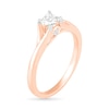 Thumbnail Image 1 of 0.37 CT. T.W. Princess-Cut Diamond Solitaire Split Shank Engagement Ring in 10K Rose Gold (J/I3)