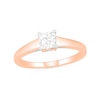 Thumbnail Image 1 of 0.65 CT. T.W. Princess-Cut Diamond Solitaire Engagement Ring in 14K Rose Gold (I/I2)