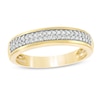 Thumbnail Image 0 of Men's 0.29 CT. T.W. Diamond Double Row Wedding Band in 10K Gold