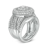 Thumbnail Image 3 of 2.23 CT. T.W. Composite Diamond Multi-Row Vintage-Style Three Piece Bridal Set in 10K White Gold