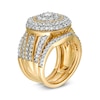 Thumbnail Image 2 of 2.23 CT. T.W. Multi-Diamond Multi-Row Vintage-Style Three Piece Bridal Set in 10K Gold