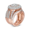 Thumbnail Image 3 of 2.23 CT. T.W. Composite Diamond Multi-Row Vintage-Style Three Piece Bridal Set in 10K Rose Gold