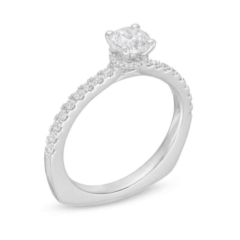 Main Image 3 of Kleinfeld® 0.69 CT. T.W. Diamond Engagement Ring in 14K White Gold