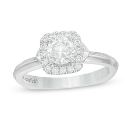 Kleinfeld® 0.95 CT. T.W. Diamond Cushion Frame Engagement Ring in 14K White Gold
