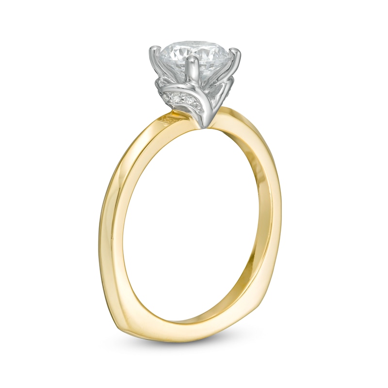 Main Image 3 of Kleinfeld® 0.98 CT. T.W. Diamond Solitaire Engagement Ring in 14K Two-Tone Gold
