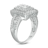 1.45 CT. T.W. Princess-Cut Diamond Frame Multi-Row Engagement Ring in 10K White Gold