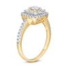 Thumbnail Image 2 of 0.69 CT. T.W. Baguette and Round Diamond Cushion Frame Ring in 10K Gold