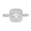 Thumbnail Image 3 of 0.69 CT. T.W. Baguette and Round Diamond Cushion Frame Ring in 10K Gold