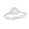 Thumbnail Image 1 of Kleinfeld® 0.95 CT. T.W. Oval Diamond Tri-Sides Engagement Ring in 14K White Gold