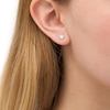 Thumbnail Image 2 of 0.37 CT. T.W. Diamond Frame Stud Earrings in 10K White Gold