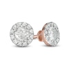 Thumbnail Image 0 of 0.37 CT. T.W. Diamond Frame Stud Earrings in 10K Rose Gold