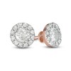 Thumbnail Image 1 of 0.37 CT. T.W. Diamond Frame Stud Earrings in 10K Rose Gold