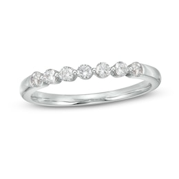 0.23 CT. T.W. Diamond Seven Stone Anniversary Band in 10K White Gold