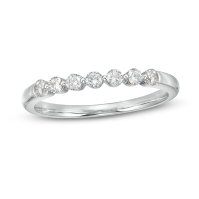 0.23 CT. T.W. Diamond Seven Stone Anniversary Band in 10K Gold