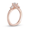 Thumbnail Image 3 of Kleinfeld® 0.95 CT. T.W. Oval Diamond Three Stone Engagement Ring in 14K Rose Gold