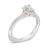 Kleinfeld® 0.69 CT. T.W. Emerald-Cut Diamond Frame Engagement Ring in 14K Two-Tone Gold