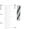 Thumbnail Image 3 of 0.23 CT. T.W. Enhanced Black and White Diamond U-Hoop Earrings in Sterling Silver